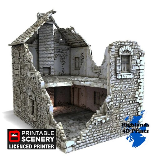 Farm house ruins - house,