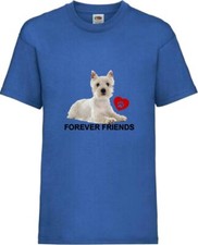 Westie Dog Pet Forever Friends Family Novelty T Shirt Various Colours And Sizes