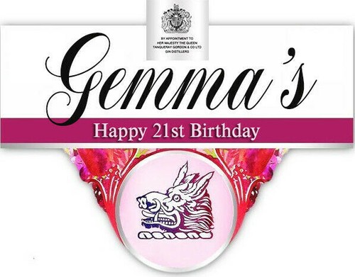 Personalised gordons pink - personalised,