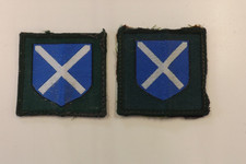 2 MILITARY CLOTH BADGES 52ND