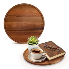 11.8 Inch Round Wooden Tray