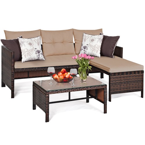 Pcs patio wicker rattan - 3,