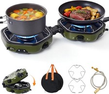 Double portable camping stove - portable,