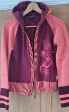 PROTEST Womens Zip Cardigan/Hoodie Ski Wear Orange Auburn Embroidered UK12*