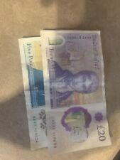 5 Pound Note And 20 Pound Note