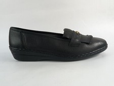 Jenny Luftpolster Black Leather Slip On Shoes UK 8 F Hardly Worn