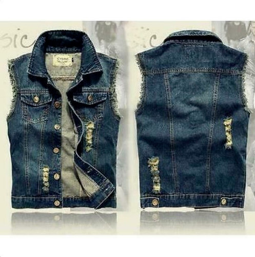 New mens denim vest - new, sleeveless