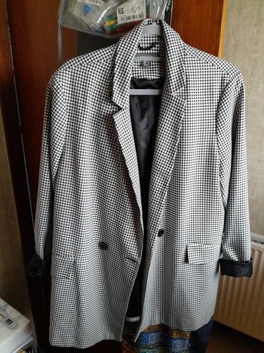 Black white checked - black,