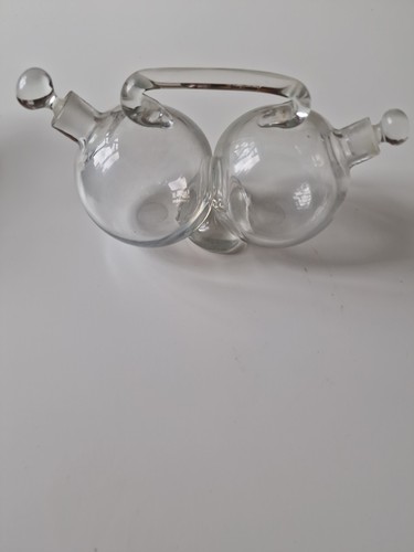 Vintage glass double - vintage, cruet