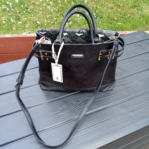 River island black tote bag - black,