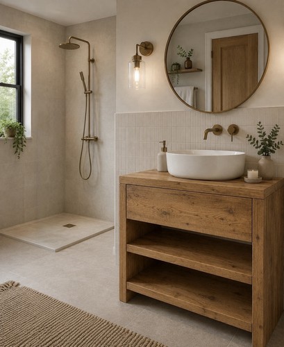 Solid wooden wash stand - wooden,