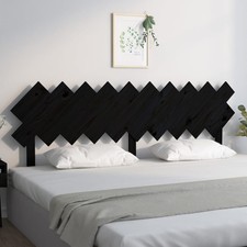 Black Solid Pine Wood Bed