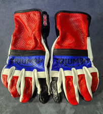 TRIUMPH CALI RETRO LEATHER MOTORCYCLE GLOVES MGVS2211 SIZE M / 9
