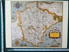 Old Tudor Saxton 1500s Map of