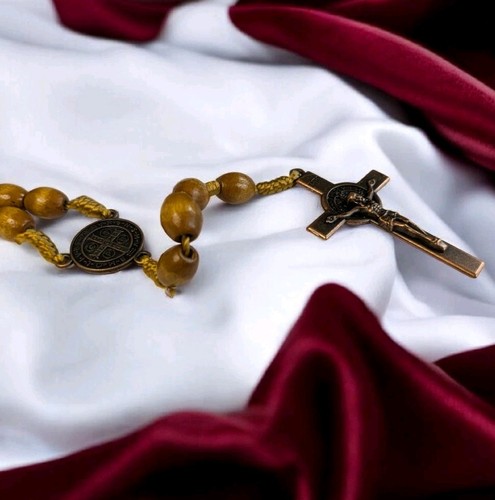 Wooden catholic rosary beads - rosary,