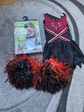 Girls SMIFFYS zombie cheerleader fancy dress costume size M (7-9 years)
