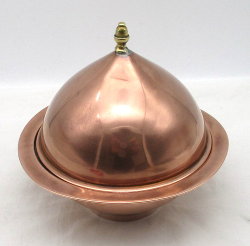 Vintage copper conical lidded - copper,