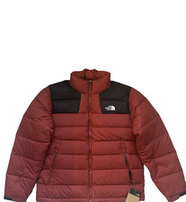 North Face Jacket Men's Black Puffer Quilted Massif Down Medium 700 Red 4700G