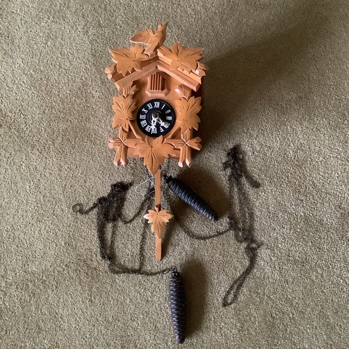 Vintage wooden cuckoo - cuckoo, clock