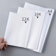 10PCS Waterproof Transparent Book Cover File Book Protection Cover