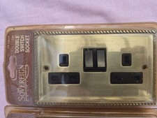 Georgian Polished Brass 2 Gang