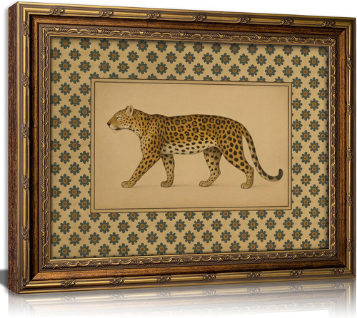 Vintage gold framed leopard - vintage,