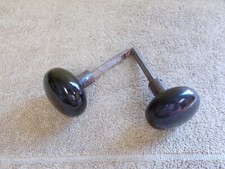 VTG PAIR BLACK GLASS DOOR