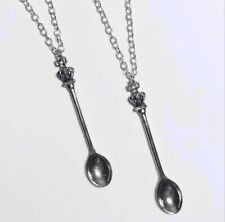 ✌️PACK OF TWO! MINI SALT/SUGAR SPOON CHARM NECKLACES. UK SELLER FAST DISPATCH!
