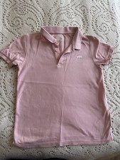 BOYS 5-6 YEARS PINK POLO SHIRT 5-6 YR. GOOD USED CONDITION