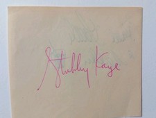 STUBBY KAYE VINTAGE Signed Page  FILM STAR Excellent item GUYS N DOLLS