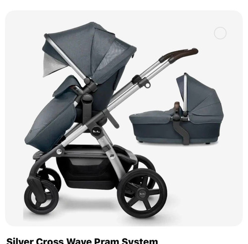 Silver cross wave grey - cross,