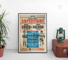 Rocky vs Apollo Poster Vintage