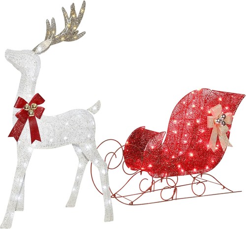 Lighted christmas reindeer - christmas, &