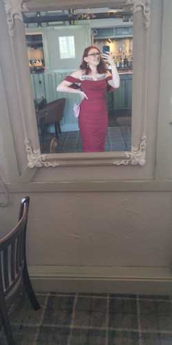 House carlotta red dress - of,