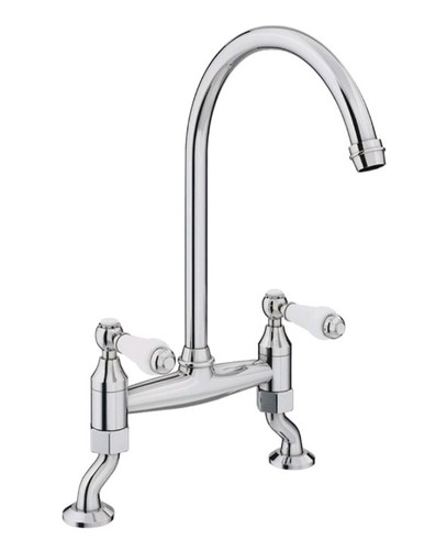 Chrome twin lever kitchen - twin,