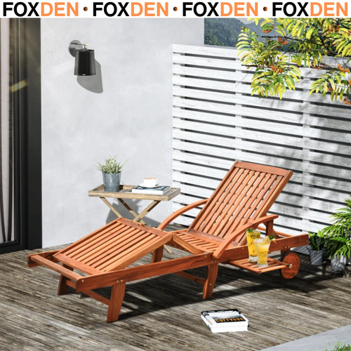 Folding wooden sun lounger - folding,