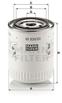 Mann w930 oil - w930/20,