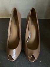 Zara Nude Peep Toe Stiletto Shoes Size 7