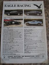 EAGLE RACING KENT CLUB LOTUS HERITAGE CARS STOCK LIST KENT1987 ADVERT A4 FILE 36