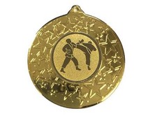 KARATE MEDAL WITH RIBBON 50MM