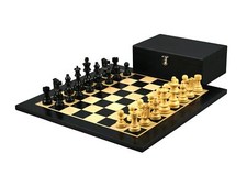 Ebony Chess Set 16 Inch With
