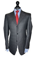 CANALI LUXURY DESIGNER SUIT FULL CANVASSED BOX CHECK CLASSIC FIT 40x36x32
