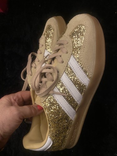 Adidas gazelles gold glitter - gazelles,