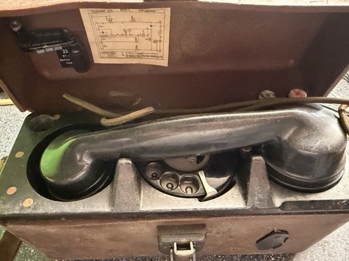 Vintage field telephone 250 - vintage,