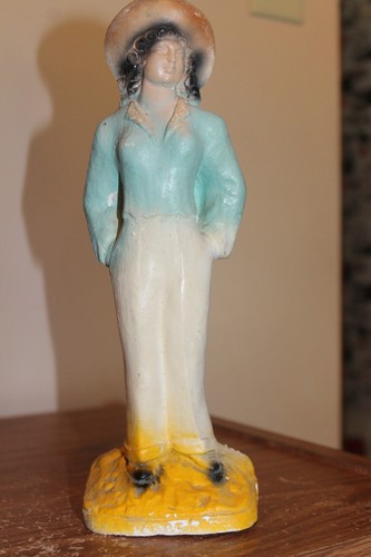 Cowgirl carnival chalkware - cowgirl,