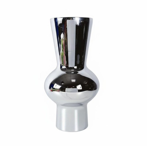 Silver glass vase statement - silver,