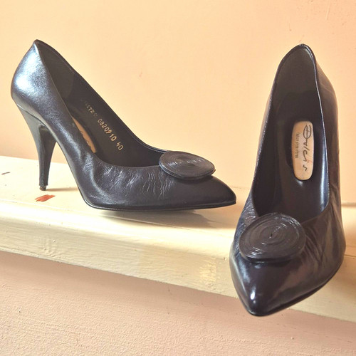 Vintage navy leather dolcis - navy,