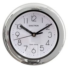 7"  Round Silver Clock Quartz