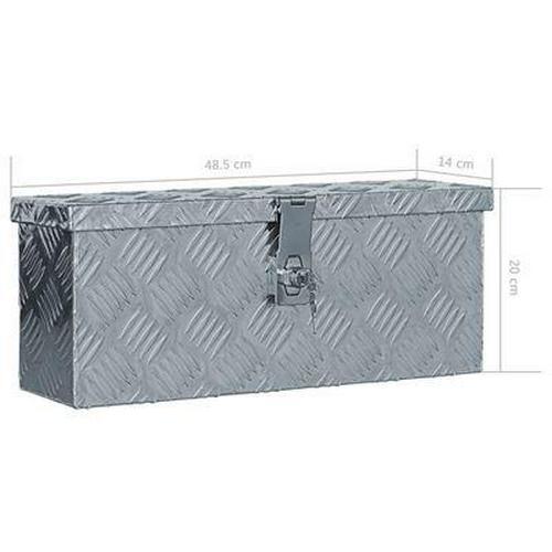 Silver aluminium box tools - silver,