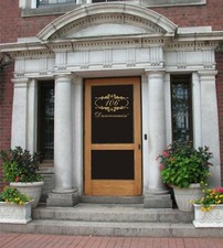 Elegant House No & Name A5 Home Business Glass Windows Doors Sign frosted + cols